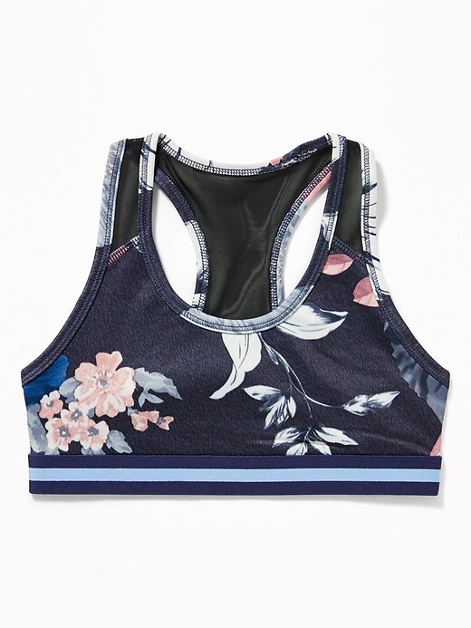View large product image 1 of 1. Go-Dry Cool Printed Sports Bra for Girls
