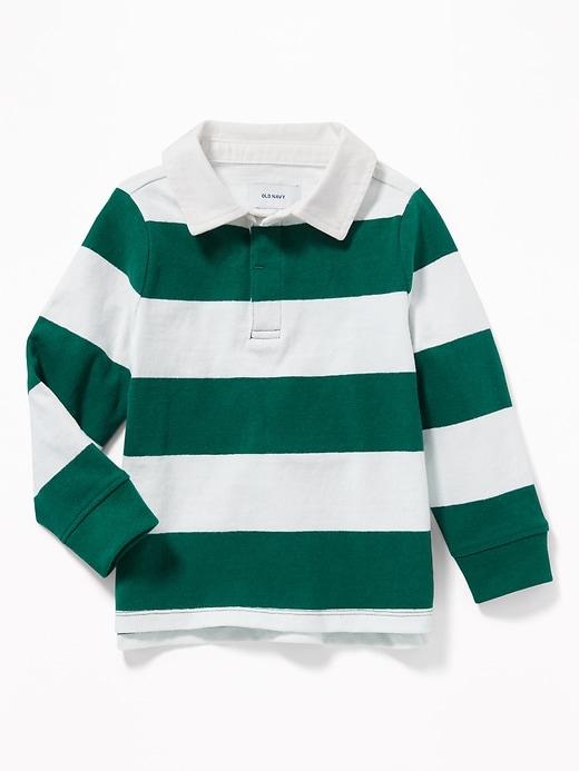 View large product image 1 of 1. Thick-Knit Rugby-Stripe Polo for Toddler Boys