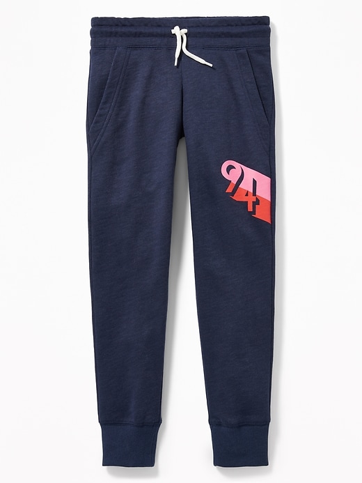 View large product image 1 of 1. Graphic Slub-Knit Joggers for Girls