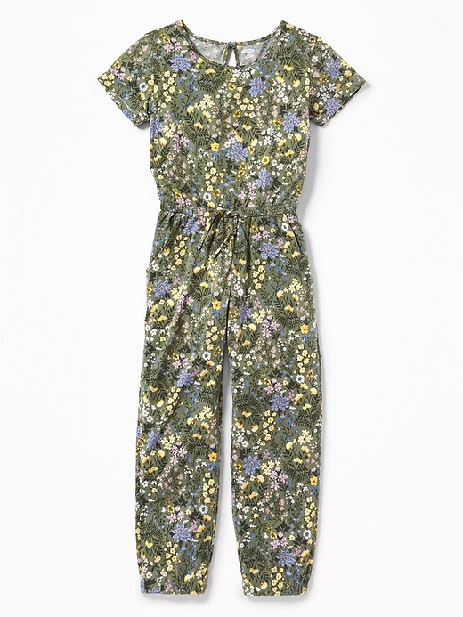 Floral-Print Jersey Jumpsuit for Girls | Old Navy
