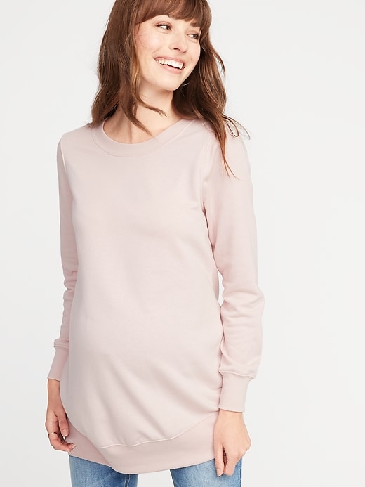 Image number 1 showing, Maternity Vintage French-Terry Tunic