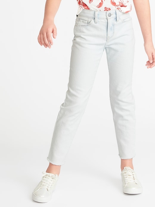 View large product image 1 of 3. The Power Jean a.k.a. The Perfect Straight Raw-Edge Ankle for Girls
