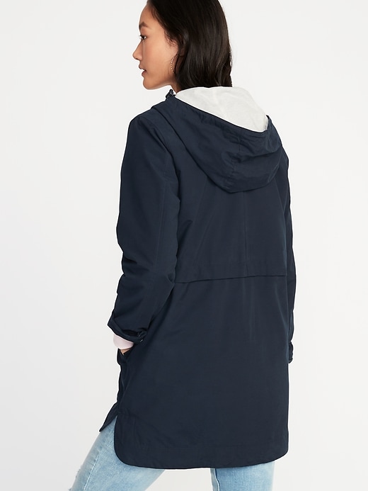 Image number 2 showing, Water-Resistant Hooded Anorak for Women