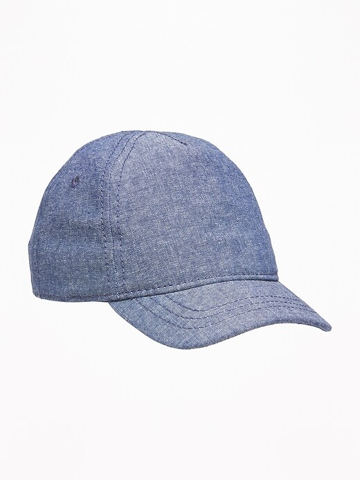 View large product image 1 of 1. Chambray Baseball Cap for Baby