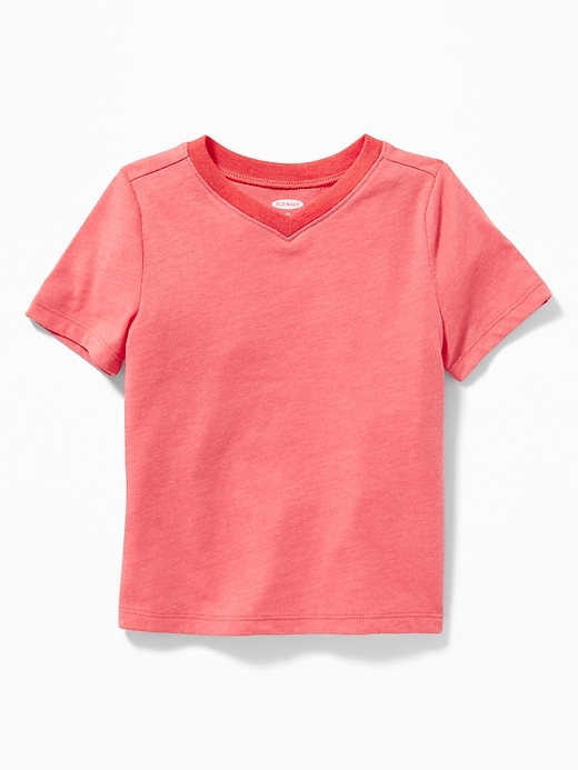 View large product image 1 of 1. Soft-Washed V-Neck Tee for Toddler Boys