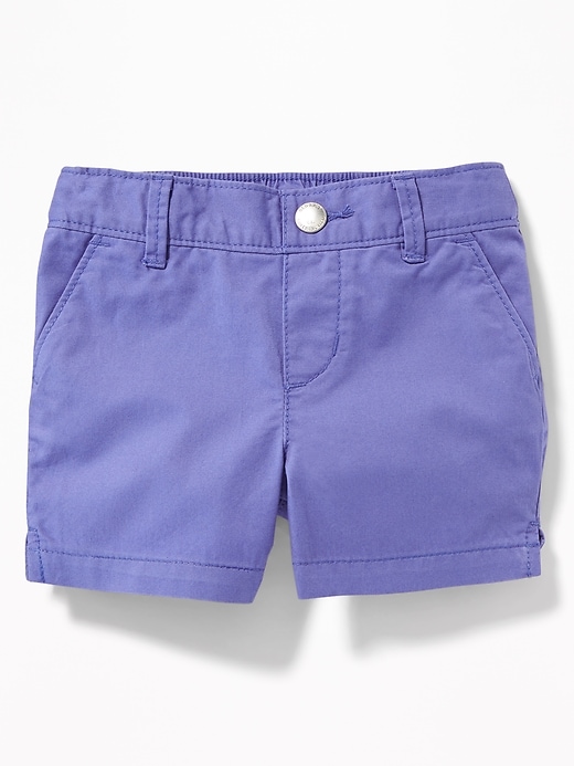 View large product image 1 of 1. Twill Pull-On Shorts for Toddler Girls