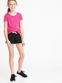 View large product image 3 of 3. Jersey Dolphin-Hem Cheer Shorts For Girls