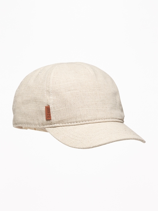 View large product image 1 of 1. Linen-Blend Baseball Cap For Toddler & Baby
