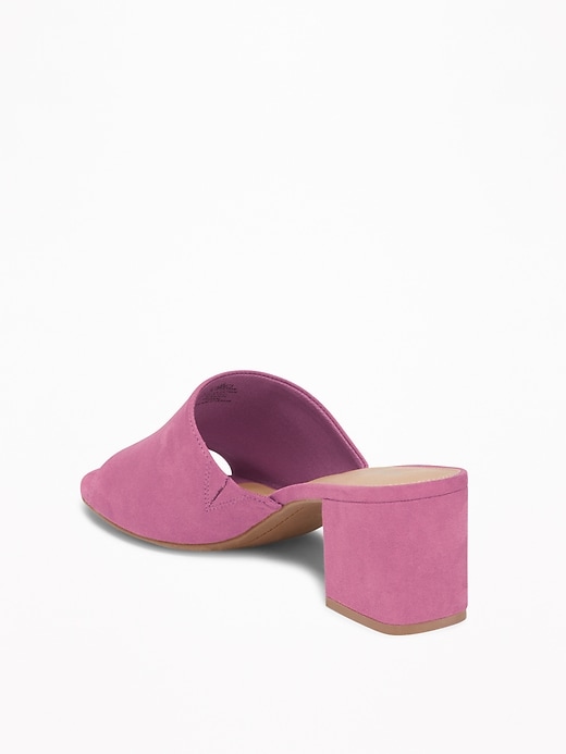 Image number 4 showing, Sueded Mule Block-Heel Sandals for Women