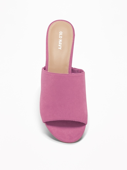 Image number 3 showing, Sueded Mule Block-Heel Sandals for Women