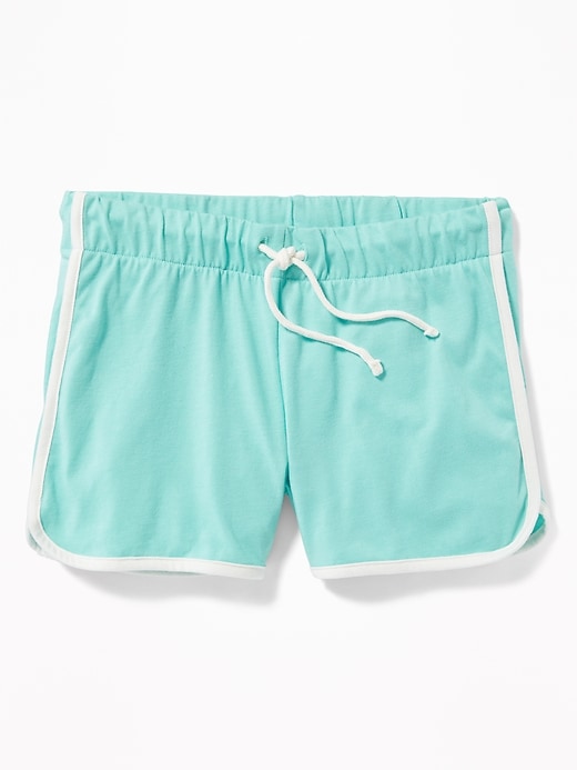 View large product image 1 of 1. Jersey Dolphin-Hem Cheer Shorts For Girls