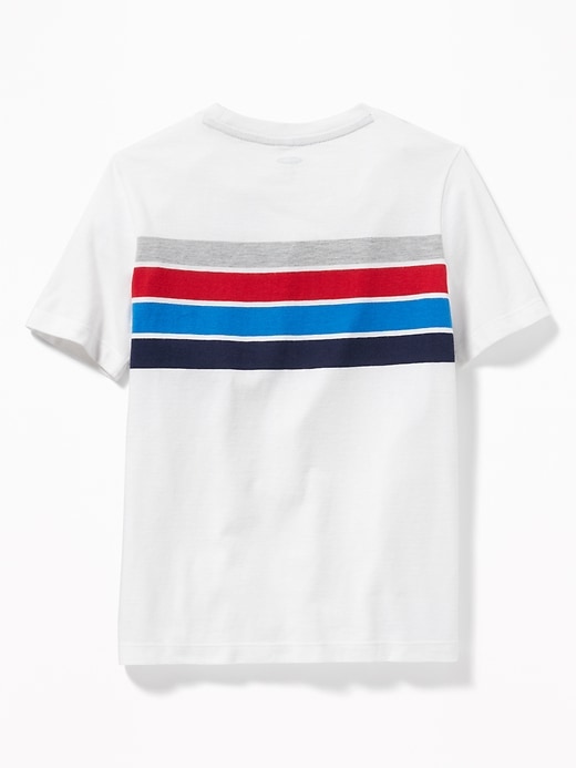 View large product image 2 of 3. Chest-Stripe Softest Tee For Boys