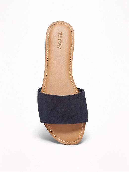 Image number 3 showing, Faux-Suede Slide Sandals for Women
