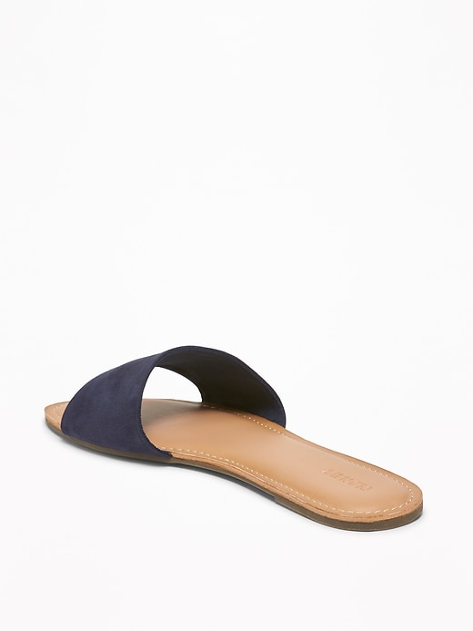Image number 4 showing, Faux-Suede Slide Sandals for Women