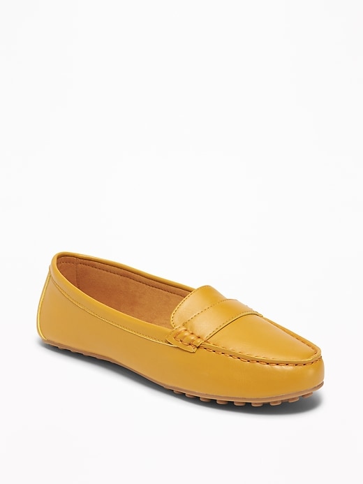View large product image 1 of 1. Faux-Leather Driving Moccasins for Women