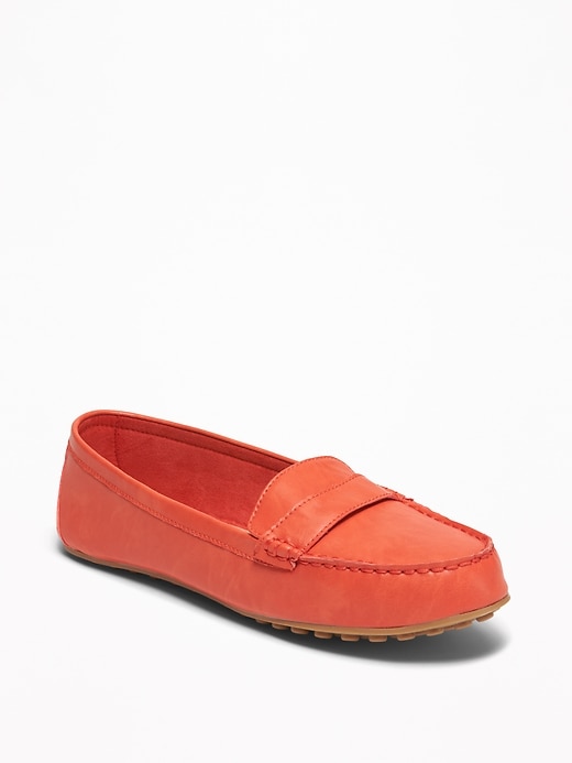 Image number 1 showing, Faux-Leather Driving Moccasins for Women