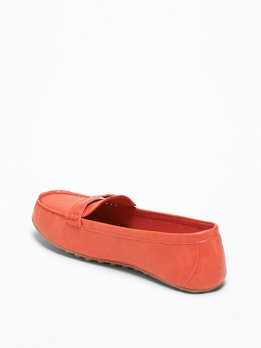 Image number 4 showing, Faux-Leather Driving Moccasins for Women