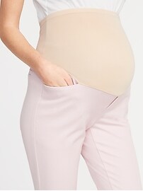 View large product image 3 of 3. Maternity Full-Panel Pixie Ankle Pants