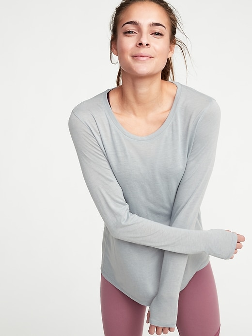 Image number 4 showing, Relaxed Lightweight Fly-Away Performance Top for Women