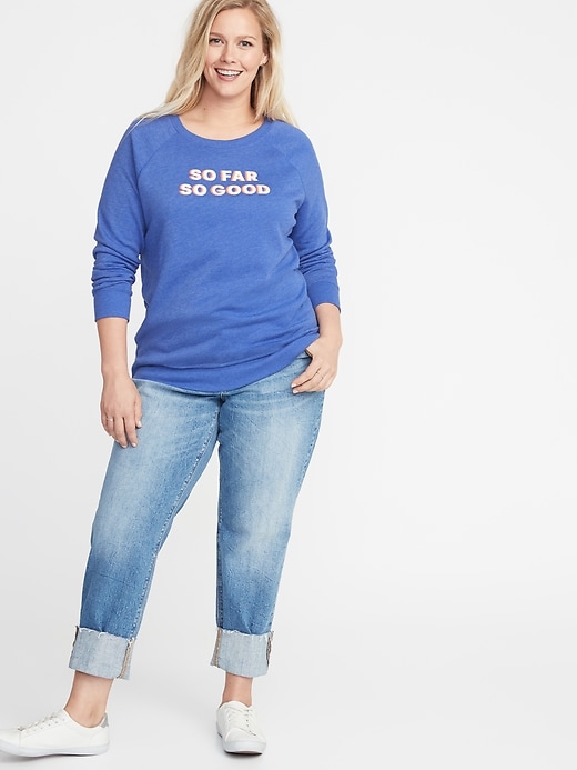 Image number 3 showing, Relaxed Plus-Size Graphic Sweatshirt