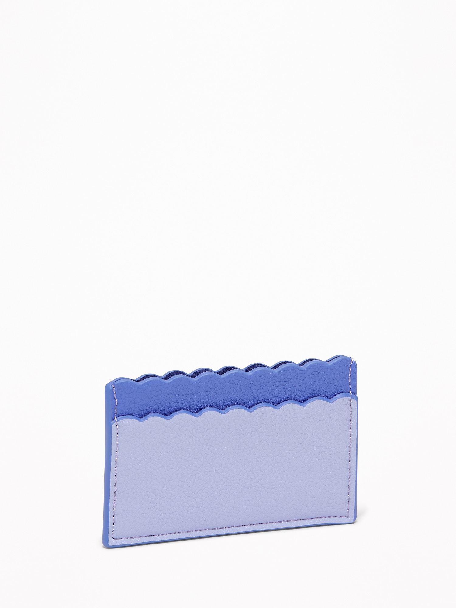 Scalloped-Edge Faux-Leather Card Holder for Women | Old Navy