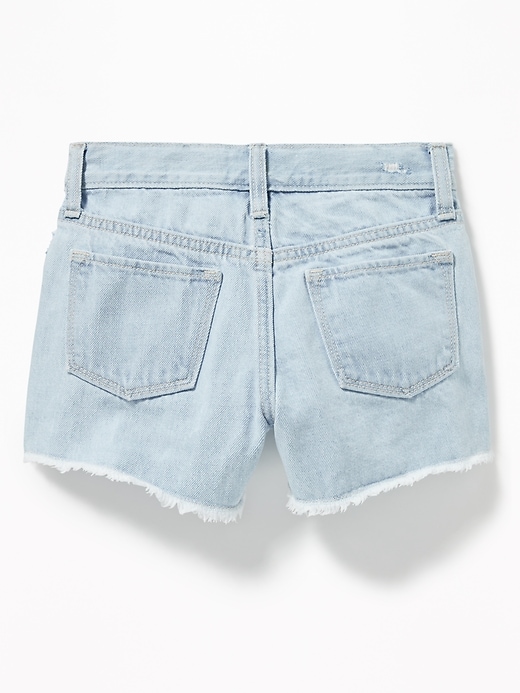 View large product image 2 of 3. Embroidered Daisy-Graphic Jean Cut-Off Shorts for Girls