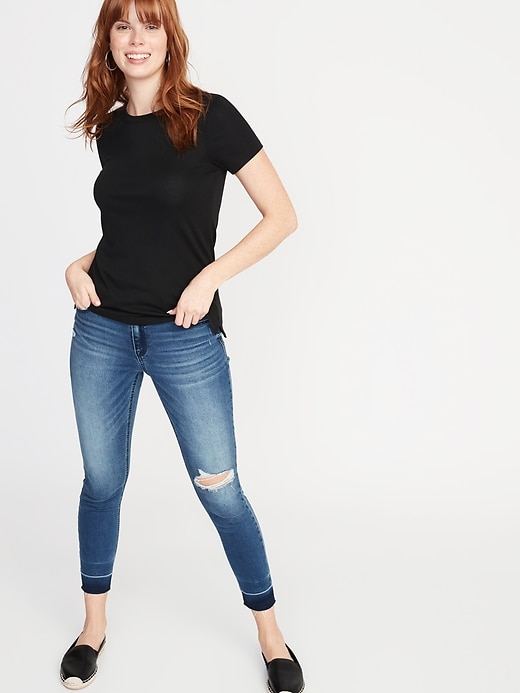 Image number 3 showing, Slim-Fit Fine-Gauge Rib-Knit Tee for Women