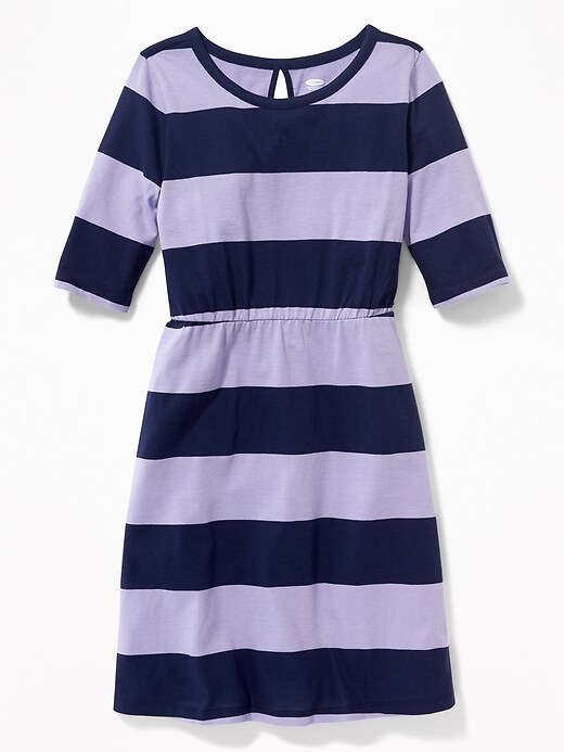 View large product image 1 of 1. Printed Jersey Fit & Flare Dress for Girls
