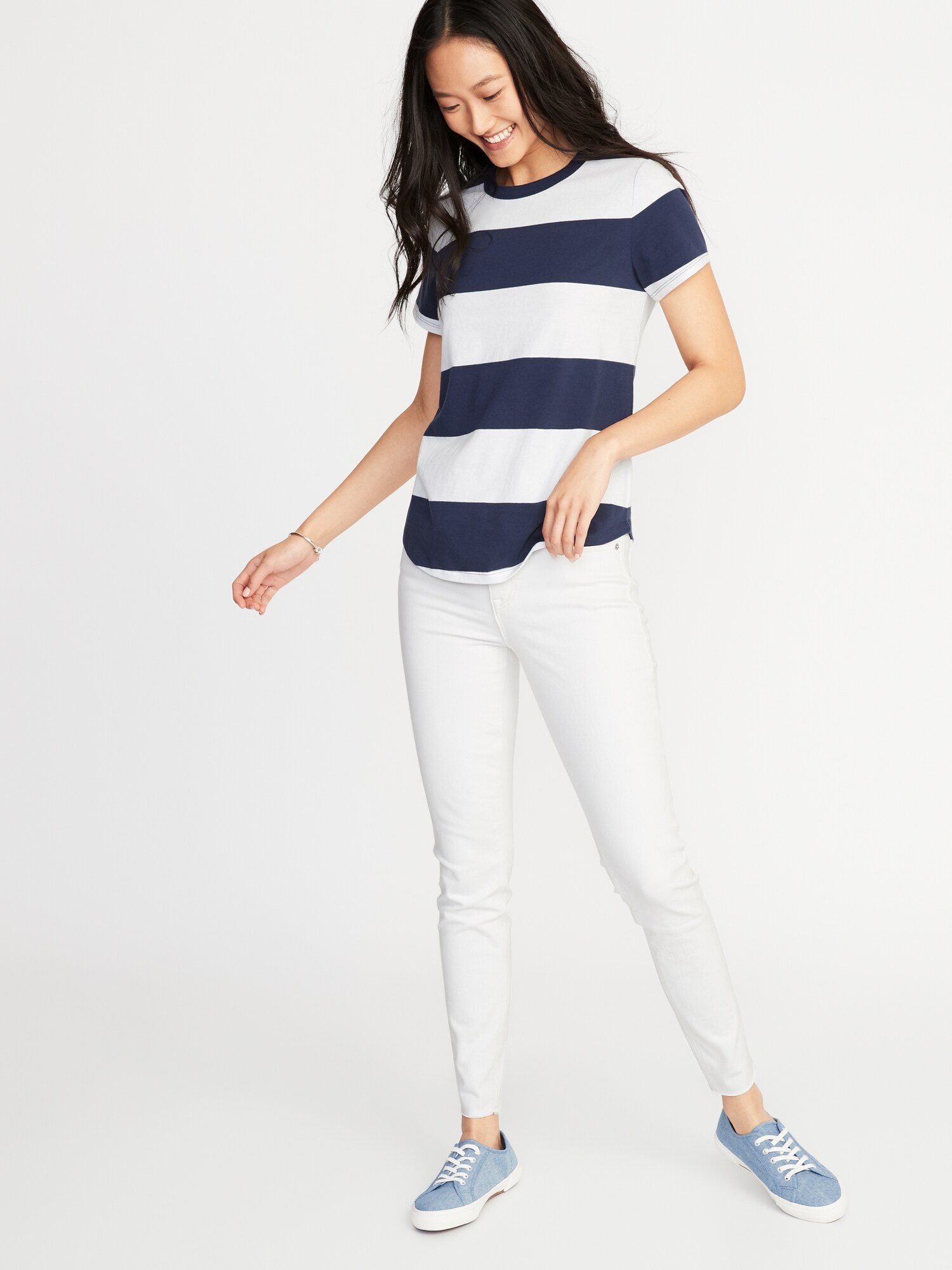 EveryWear Rugby-Striped Tee for Women | Old Navy