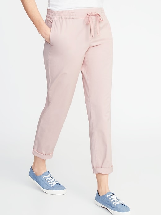 View large product image 1 of 1. Mid-Rise Pull-On Anytime Chinos for Women