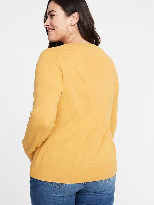 Crew-Neck Button-Front Plus-Size Cardigan | Old Navy