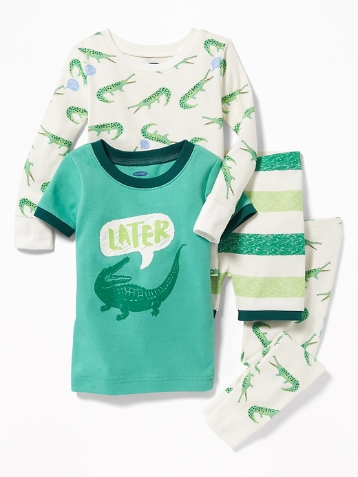 View large product image 1 of 1. 4-Piece "Later Alligator" Sleep Set For Toddler & Baby