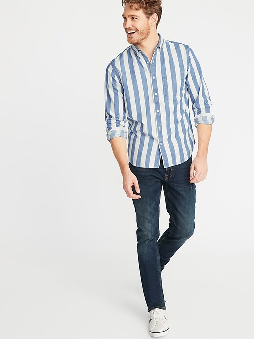 Image number 3 showing, Slim-Fit Striped Twill Everyday Shirt