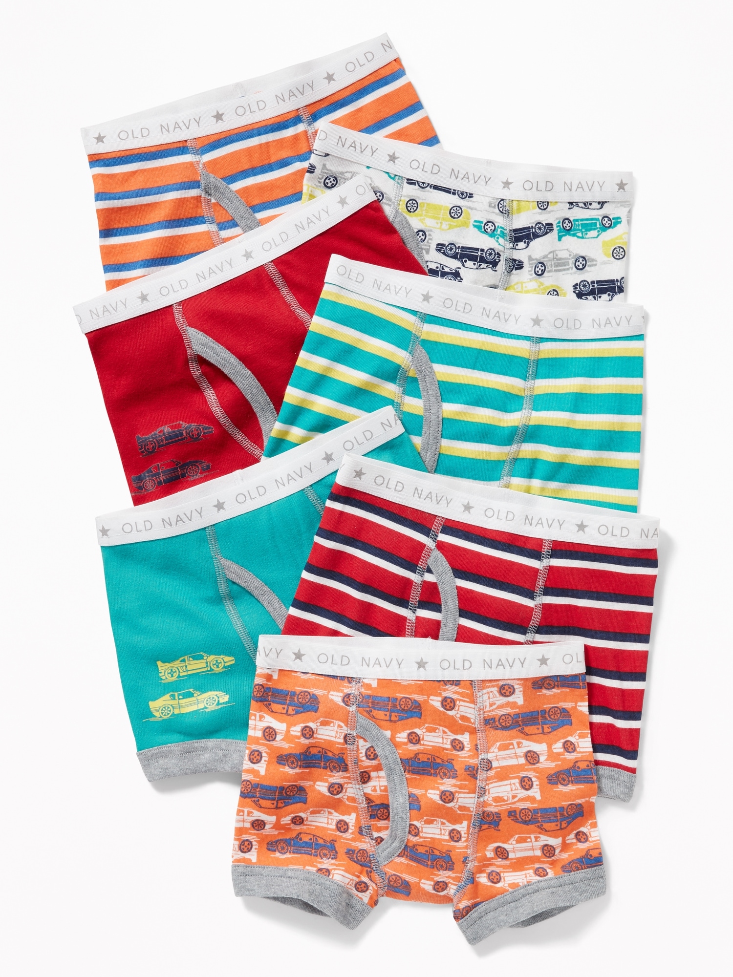 Cars-Print Boxer Briefs 7-Pack For Toddler Boys