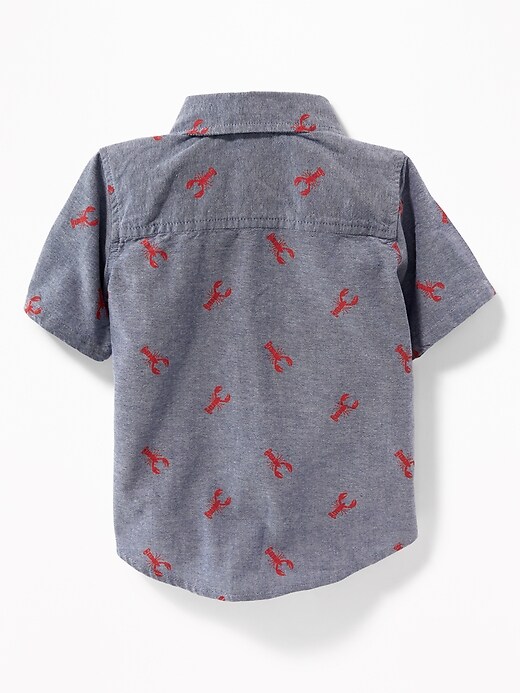 View large product image 2 of 5. Lobster-Print Oxford Shirt & Bow-Tie Set for Toddler Boys