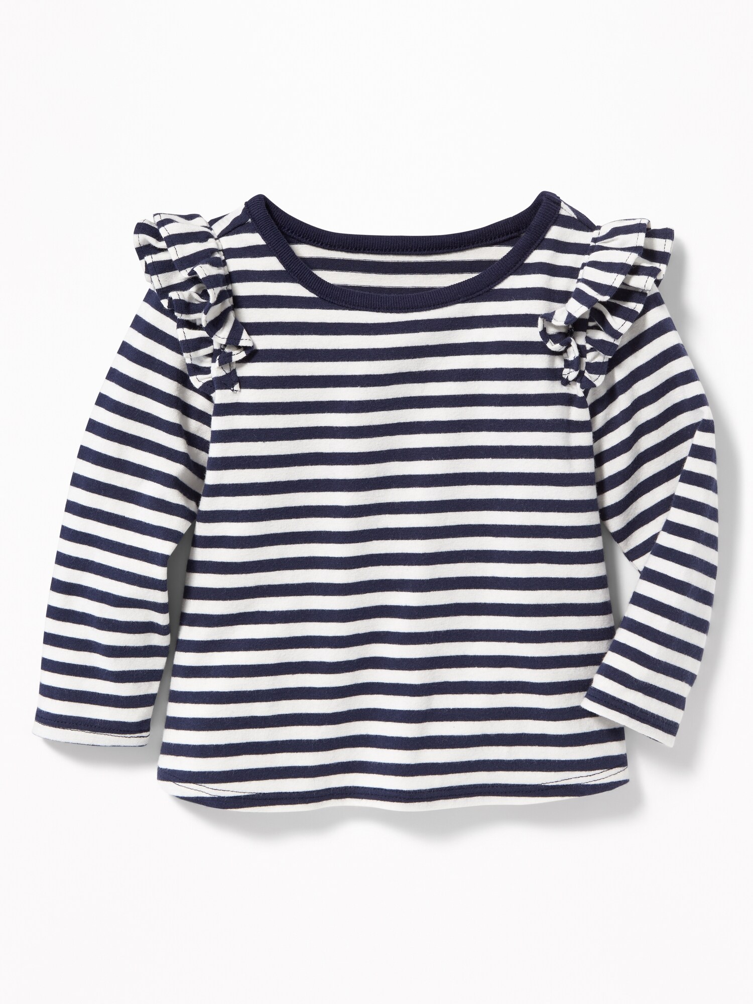 Striped Ruffled-Shoulder Top for Baby | Old Navy