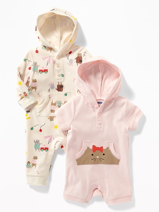 View large product image 1 of 2. Hooded One-Piece 2-Pack for Baby