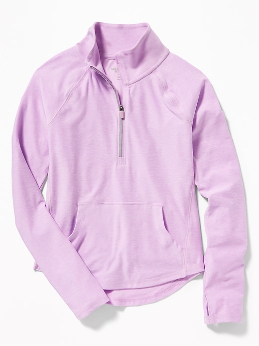 View large product image 1 of 1. Go-Dry 1/4-Zip Performance Pullover for Girls