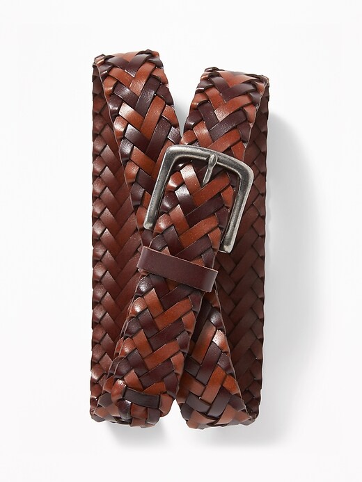 View large product image 1 of 1. Braided Leather Belt