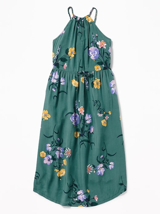 View large product image 2 of 3. Floral-Print Suspended-Neck Midi for Girls