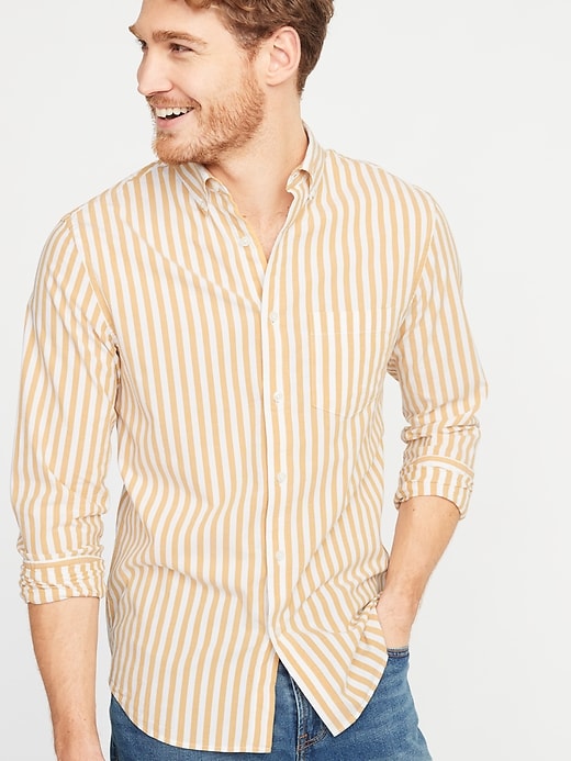 Image number 1 showing, Slim-Fit Built-In Flex Striped Everyday Shirt
