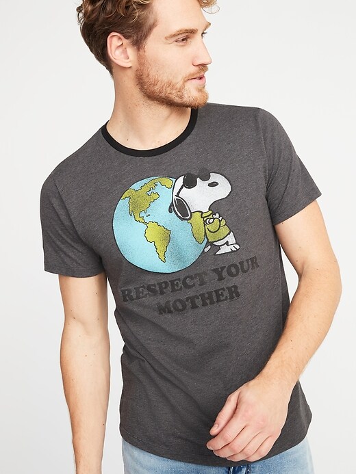 Image number 1 showing, Peanuts&#174 Snoopy "Respect Your Mother" Earth Day Tee