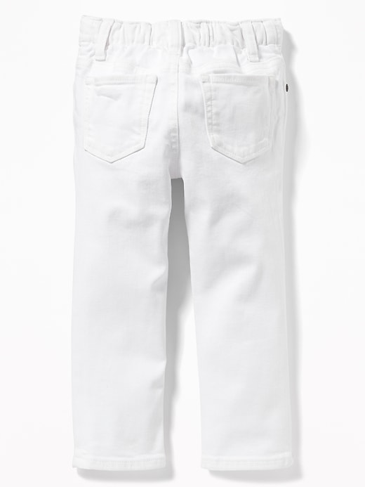 View large product image 2 of 3. Karate Built-In Flex Max Skinny White Jeans for Toddler Boys