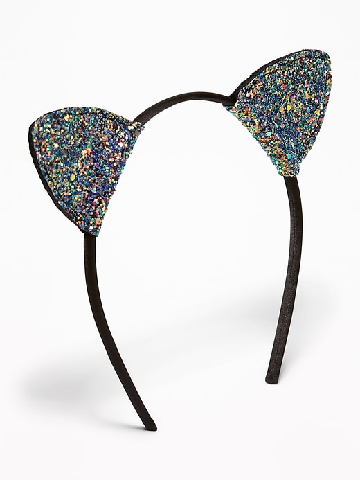 View large product image 1 of 1. Glitter Cat's-Ear Headband for Girls