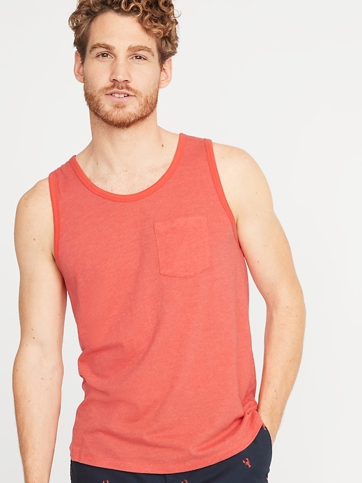 View large product image 1 of 1. Soft-Washed Pocket Tank