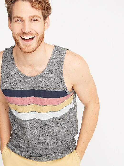 Image number 4 showing, Soft-Washed Chest-Stripe Tank