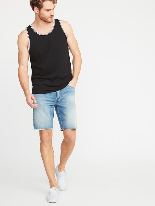 Soft-Washed Tipped Jersey Tank for Men | Old Navy