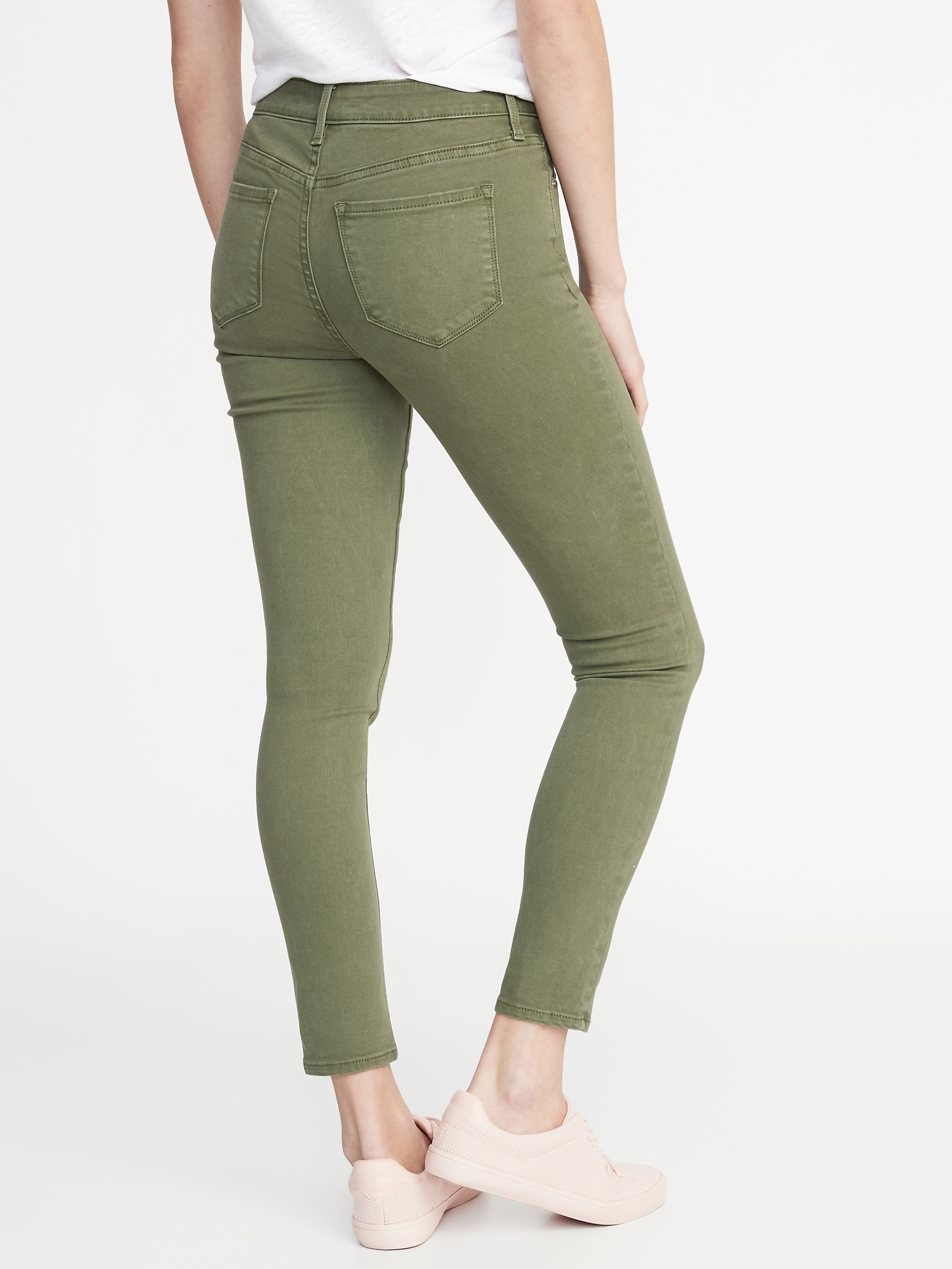 olive colored women's jeans