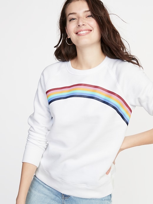 View large product image 1 of 1. Relaxed Graphic Crew-Neck Sweatshirt for Women