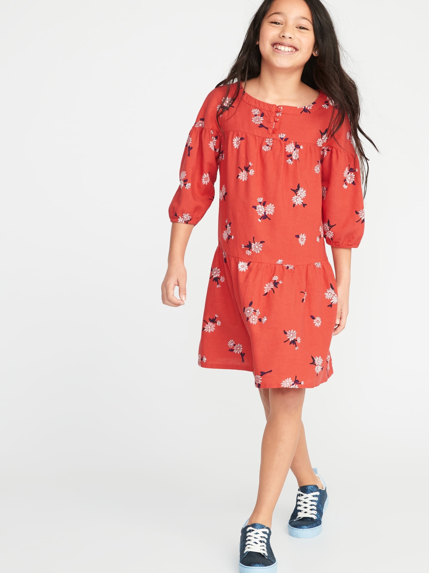 Floral-Print Swing Dress for Girls | Old Navy